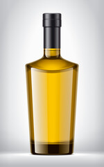 Color Glass Bottle on background. Foil version. 