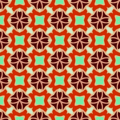  Geometric vector pattern with triangular elements. Seamless abstract ornament for wallpapers and backgrounds. 