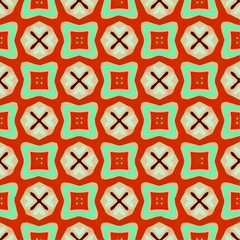  Geometric vector pattern with triangular elements. Seamless abstract ornament for wallpapers and backgrounds. 