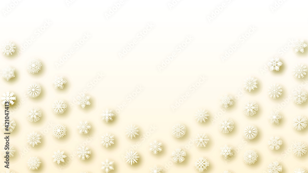 Poster abstract background winter with snowflakes shadows vector design style template