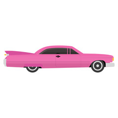 Obraz na płótnie Canvas Flat icon of coupe car, classic vehicle