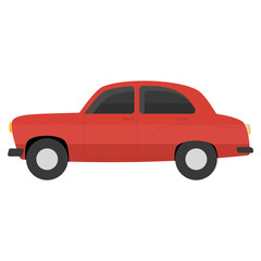 Fototapeta na wymiar Flat icon of coupe car, classic vehicle