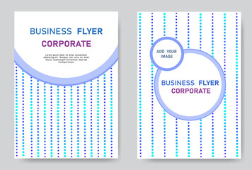 The design of the brochure cover, layout, flyer is made in a flat style from round geometric shapes.