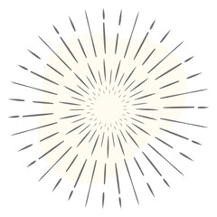 
Line art of sun rays, sunbrusting tattoo 

