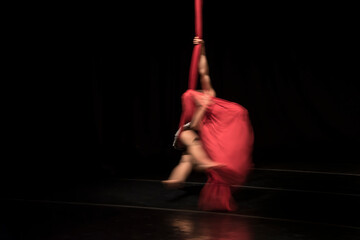 The abstract movement of the dance