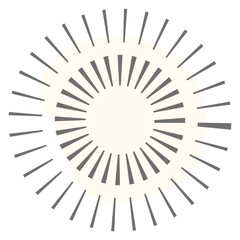 
Line art of sun rays, sunbrusting tattoo 

