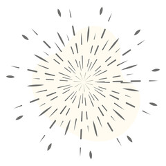 Fototapeta premium Line art of sun rays, sunbrusting tattoo