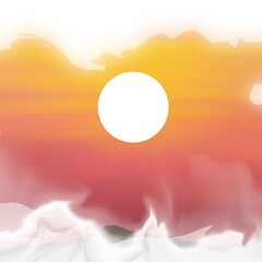 sunset over the mountains