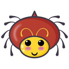 
Blattodea insect, flat cartoon icon of cockroach 

