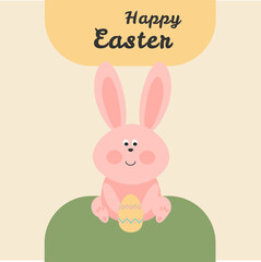 Easter bunny with egg