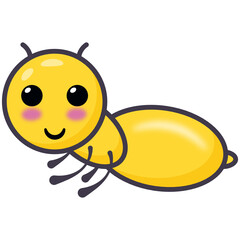 
symphyta larvae icon of flat cartoon style  

