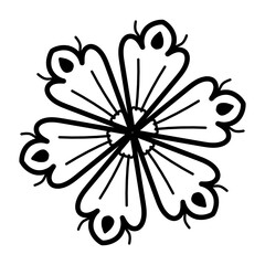 
A beautiful design icon of decorative flowers.

