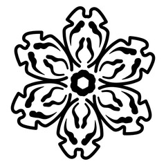 
A beautiful design icon of decorative flowers.

