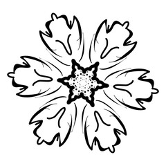 
A beautiful design icon of decorative flowers.

