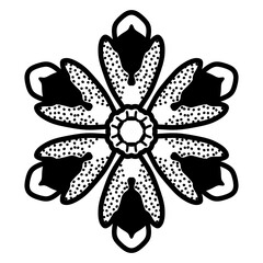 
A beautiful design icon of decorative flowers.

