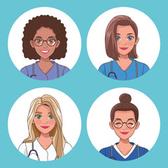 four nurces characters