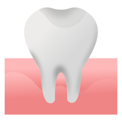
Icon of tooth, flat design of gingivitis vector 


