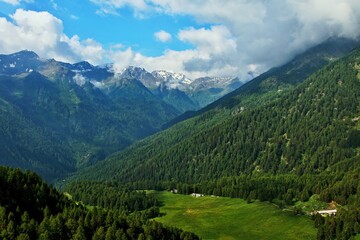 Obraz premium Italy,Pejo-view from cabin cableway