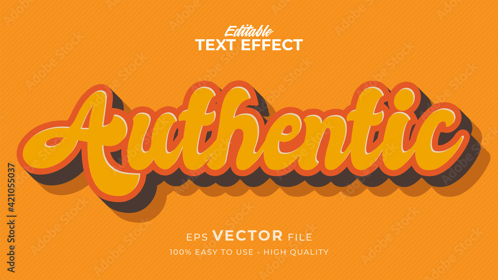 Fototapete editable text style effect - retro text style theme