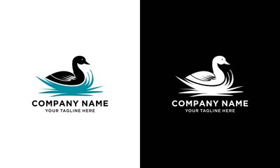 Duck logo vector icon illustration
