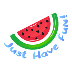 
A half cut watermelon sticker

