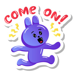 
A cute teddy bear with the sorry concept, sticker vector

