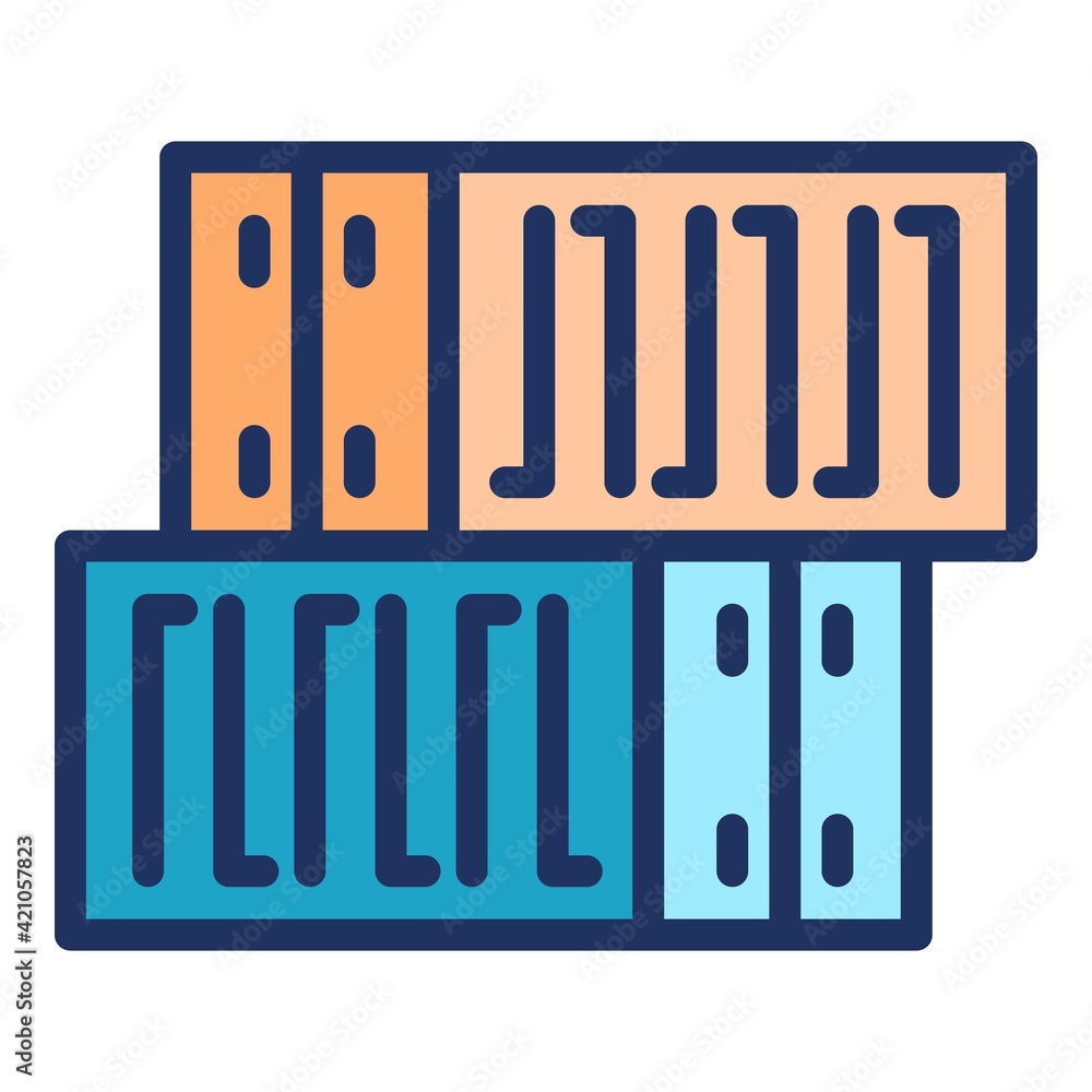 Poster cargo container icon. outline cargo container vector icon for web design isolated on white backgroun