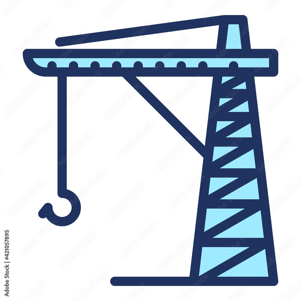 Poster port crane icon. outline port crane vector icon for web design isolated on white background