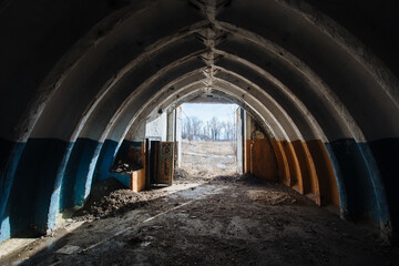 Abandoned underground depot in Soviet military base