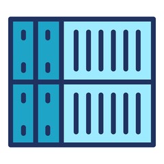 Port cargo container icon. Outline Port cargo container vector icon for web design isolated on white background