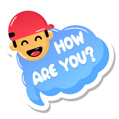 
A compose blog flat sticker in editable design

