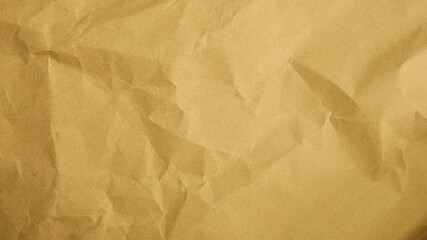 Recycle Paper Texture background. Crumpled Old kraft paper abstract shape background with space Yellow crumpled paper for text high resolution.