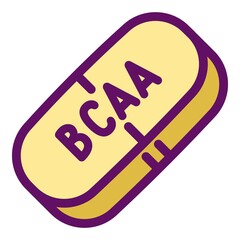 Sport nutrition bcaa capsule icon. Outline Sport nutrition bcaa capsule vector icon for web design isolated on white background
