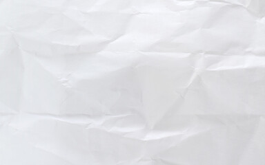 White crumpled paper texture for background