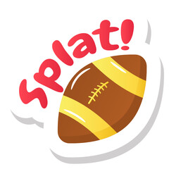 
Rugby sticker vector design

