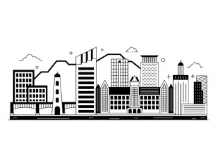 
Minneapolis solid style illustration,  biggest city in minnesota know as twin cities 

