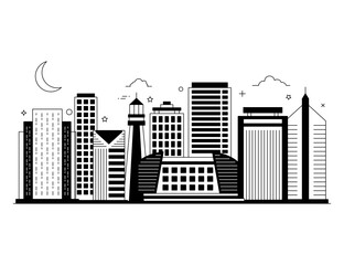 Fototapeta premium Solid style illustration of miami, stated in florida