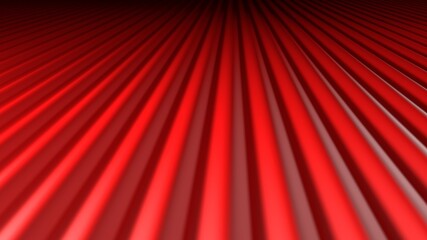 3d render abstract background red waves leaving in darkness