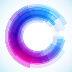 Obraz premium Geometric frame from circles, vector abstract background, wallpaper 