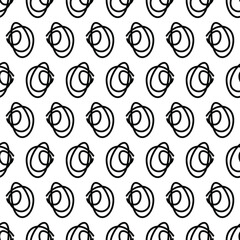 Abstract Seamless Pattern Black Doodle Geometric Figures Background Vector