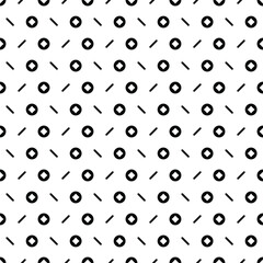 Abstract Seamless Pattern Black Doodle Geometric Figures Background Vector