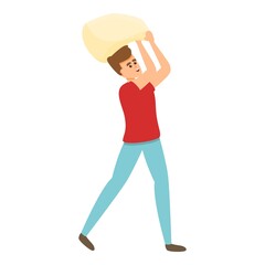 Energy playing boy icon. Cartoon of energy playing boy vector icon for web design isolated on white background