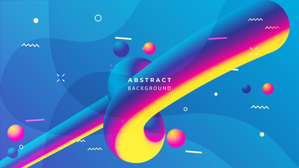 Trendy abstract design templates with 3d flow shapes. Dynamic gradient composition. Applicable for covers, brochures, flyers, presentations, banners. Vector illustration. Eps10 