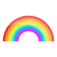 Rainbow icon. Cartoon of rainbow vector icon for web design isolated on white background