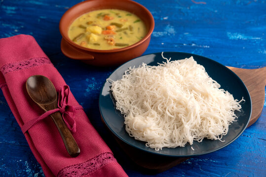 Indian Steamed Noodles with Vegetable Stew