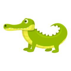 Kid crocodile icon. Cartoon of Kid crocodile vector icon for web design isolated on white background