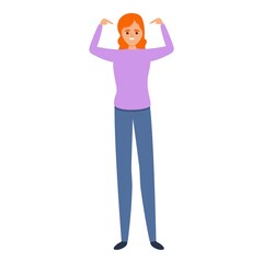 Self esteem icon. Cartoon of self esteem vector icon for web design isolated on white background