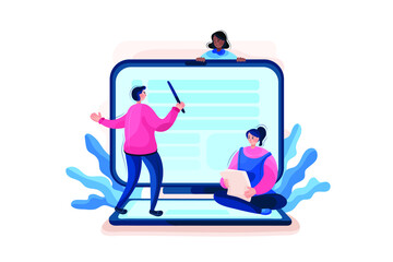 Teamwork Vector Illustration concept. Flat illustration isolated on white background.