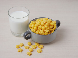 a delicious Breakfast cereal with milk