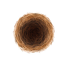 Empty bird's nest, Easter symbol, element for design.